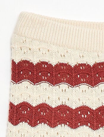 Pantalón de croché corte flare / acampanado