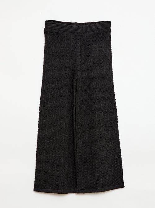 Pantalón de croché corte flare / acampanado - Kiabi