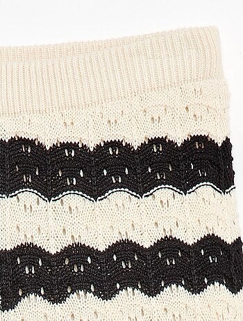 Pantalón de croché corte flare / acampanado