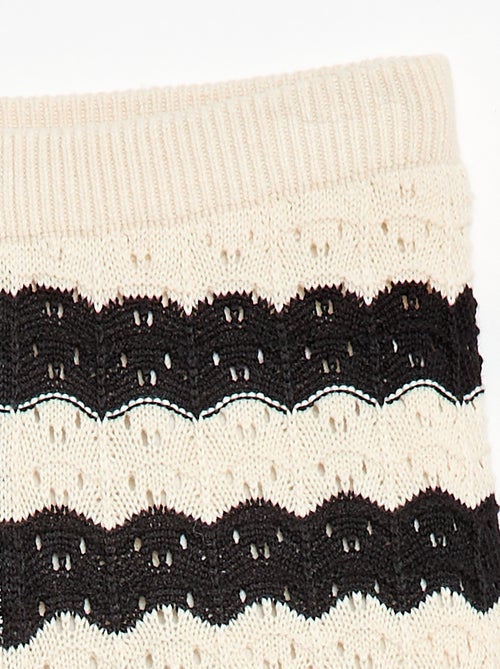 Pantalón de croché corte flare / acampanado - Kiabi