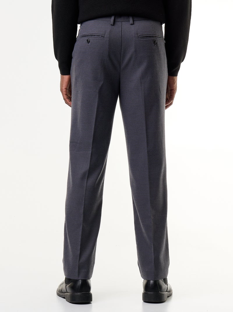 Pantalón de cuadros corte ajustado Gris - Kiabi