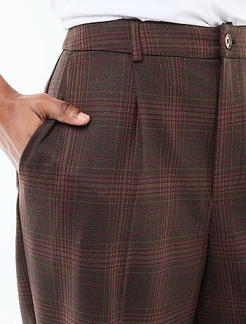 Pantalón de cuadros corte ancho