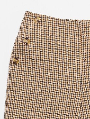 Pantalón de cuadros de corte ancho