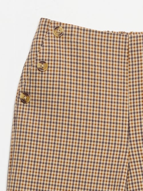 Pantalón de cuadros de corte ancho - Kiabi Pantalón de cuadros de corte ancho - Kiabi
