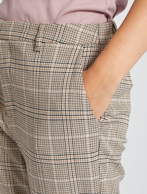 Pantalón de cuadros eco-concepción - MARRON - Kiabi - 15.00€