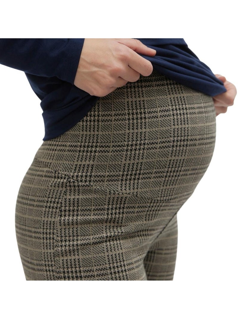 Pantalón de Cuadros Premamá Mamalicious Gris plateado - Kiabi