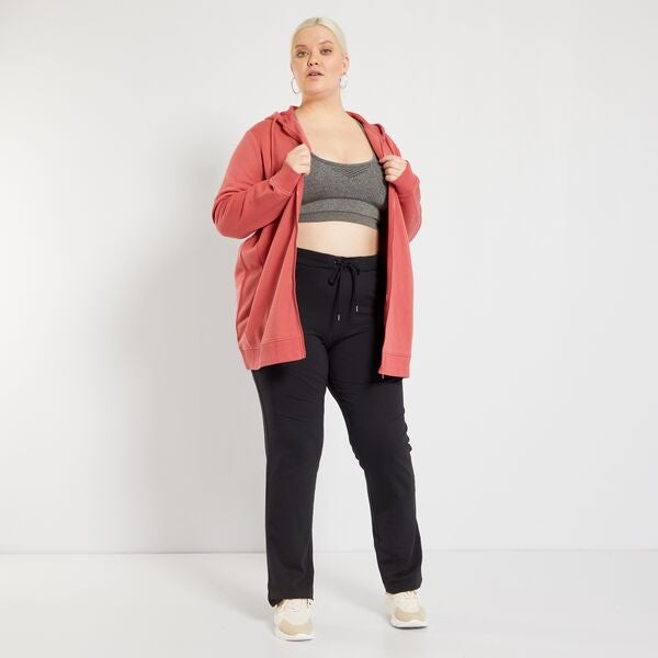 Pantalón de deporte de felpa 'eco-concepción' tallas grandes mujer - negro  - Kiabi - 10,00€