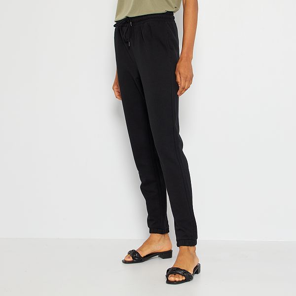Pantalón de deporte de felpa Mujer talla 34 a 48 - negro - Kiabi - 8,00€