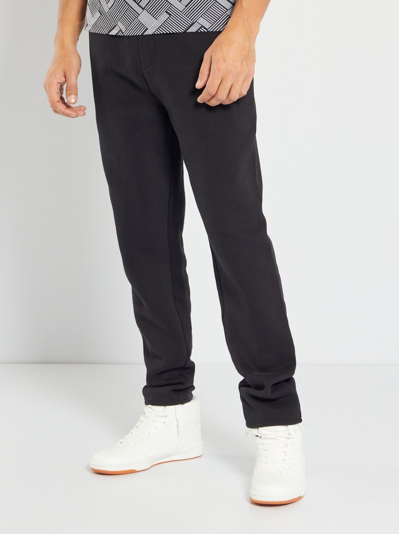 Pantalón de deporte de felpa Negro - Kiabi