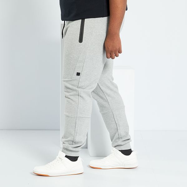 Pantalón de deporte de piqué Tallas grandes hombre - GRIS - Kiabi - 20,00€
