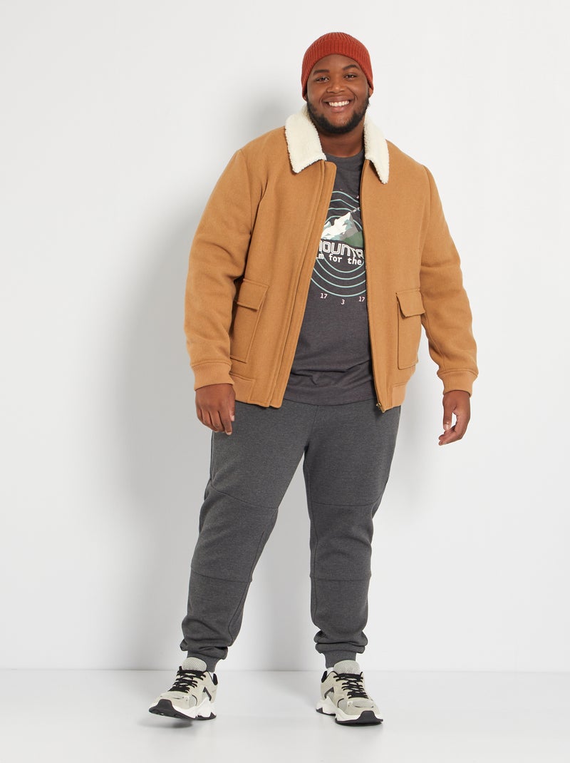 Pantalón de deporte de piqué Negro - Kiabi