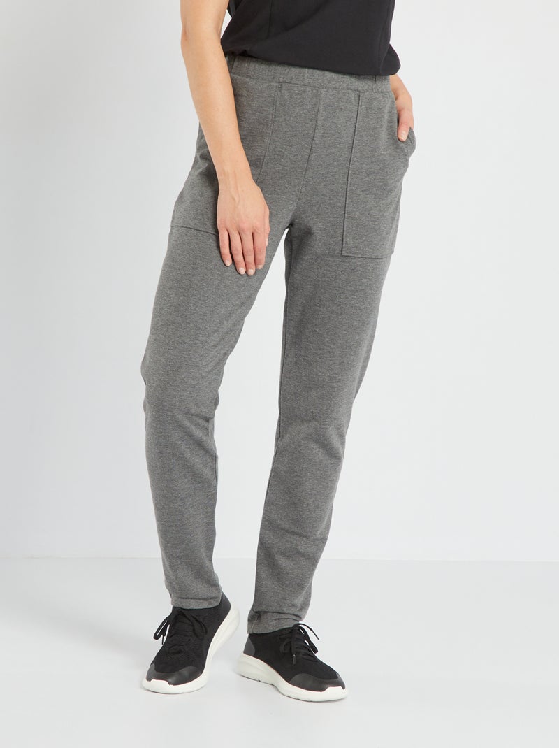 Pantalón de deporte de punto gris - Kiabi