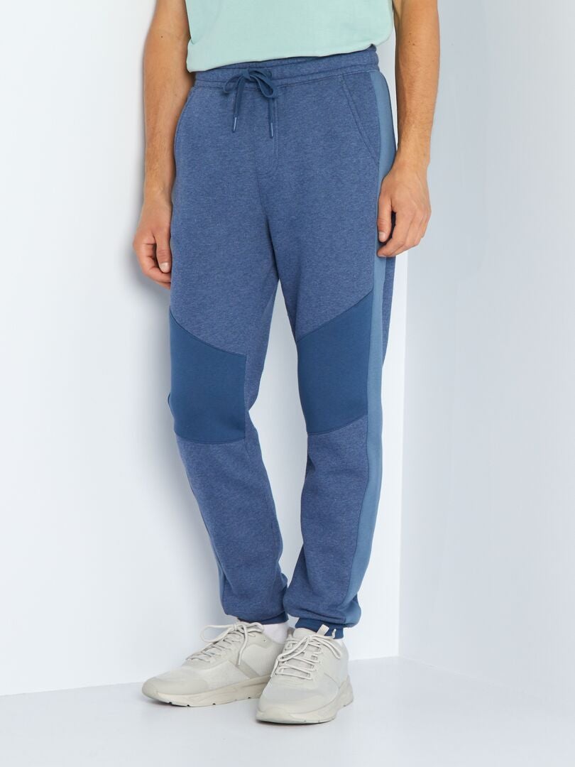 Pantalón de deporte de tejido de chándal azul - Kiabi