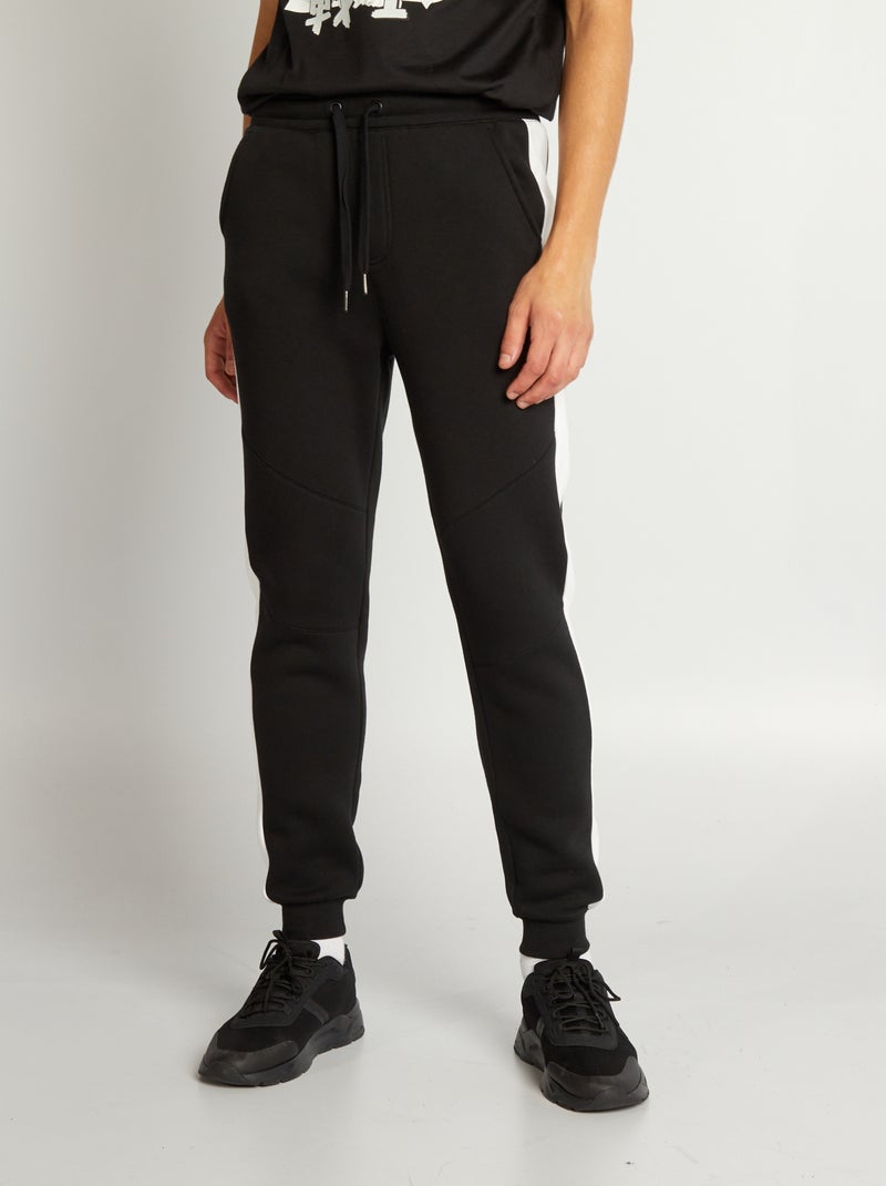 Pantalón de deporte de tejido de chándal Negro - Kiabi