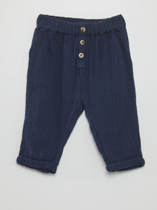 Pantalón de doble gasa de algodón