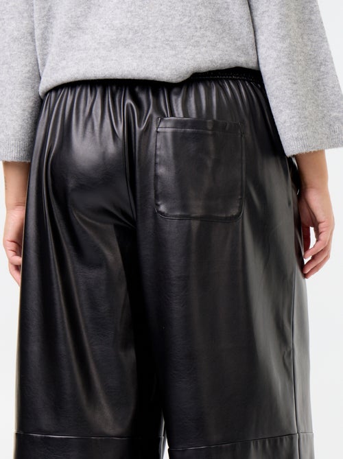Pantalón de efecto piel - Kiabi
