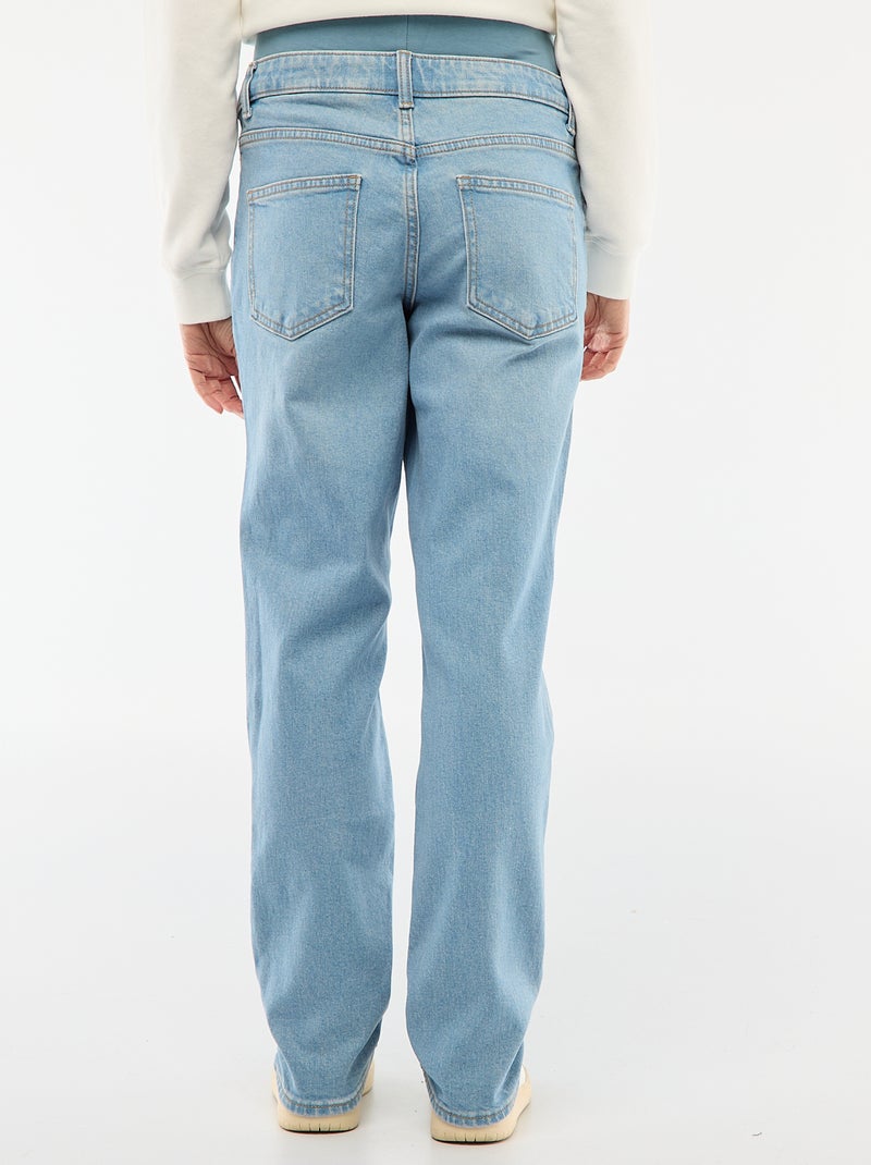 Pantalón de embarazo con cinturón elástico Azul - Kiabi