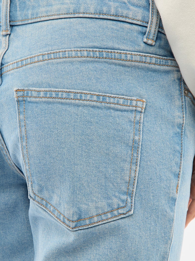 Pantalón de embarazo con cinturón elástico Azul - Kiabi