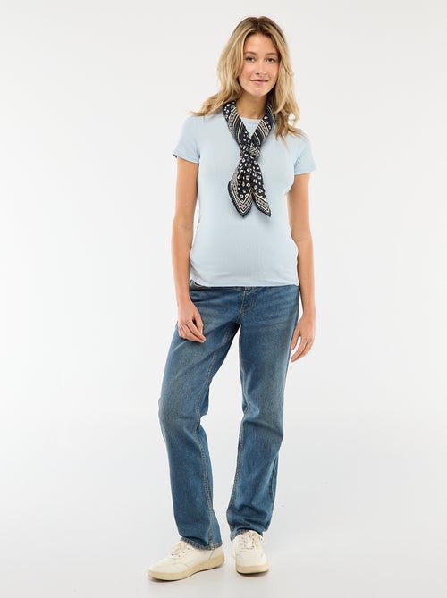 Pantalón de embarazo con cinturón elástico - Kiabi