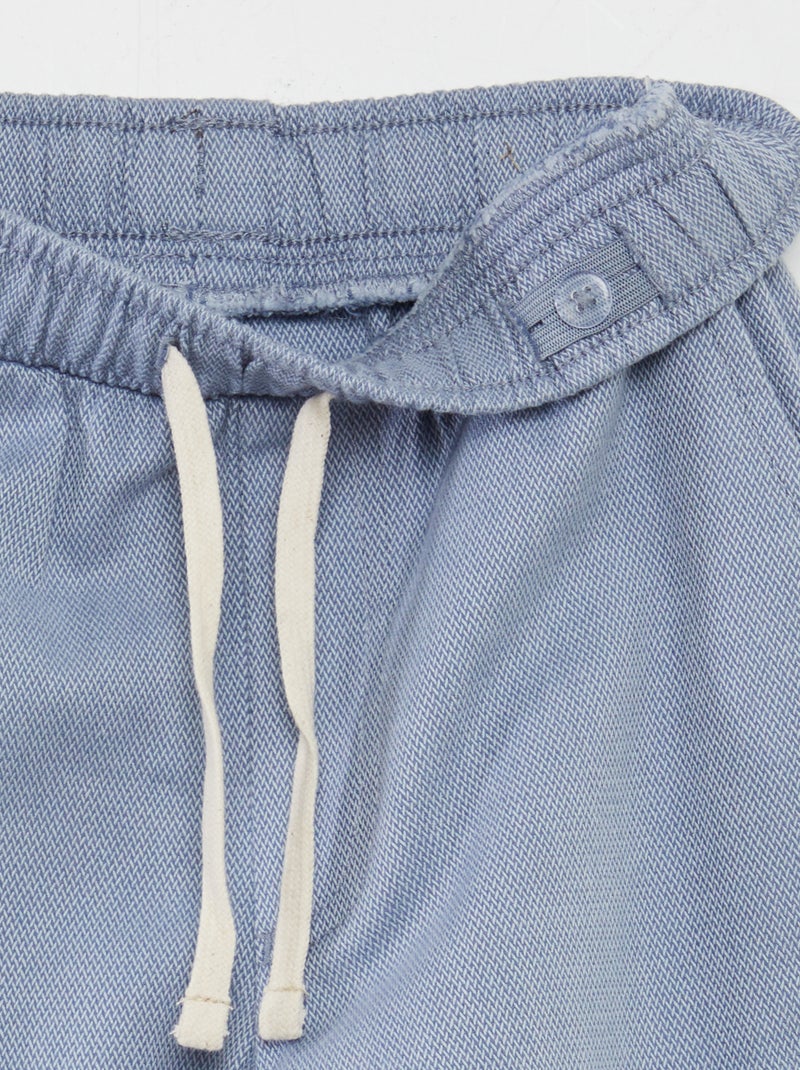 Pantalón de espiga con bolsillos con solapa AZUL - Kiabi