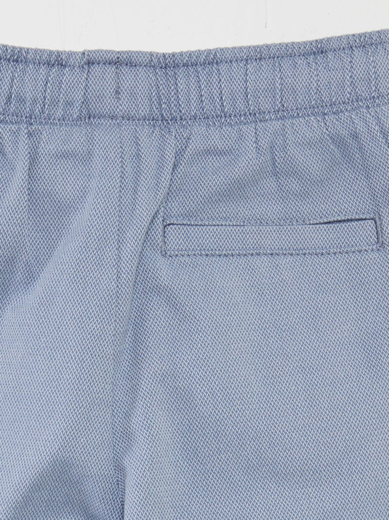 Pantalón de espiga con bolsillos con solapa AZUL - Kiabi