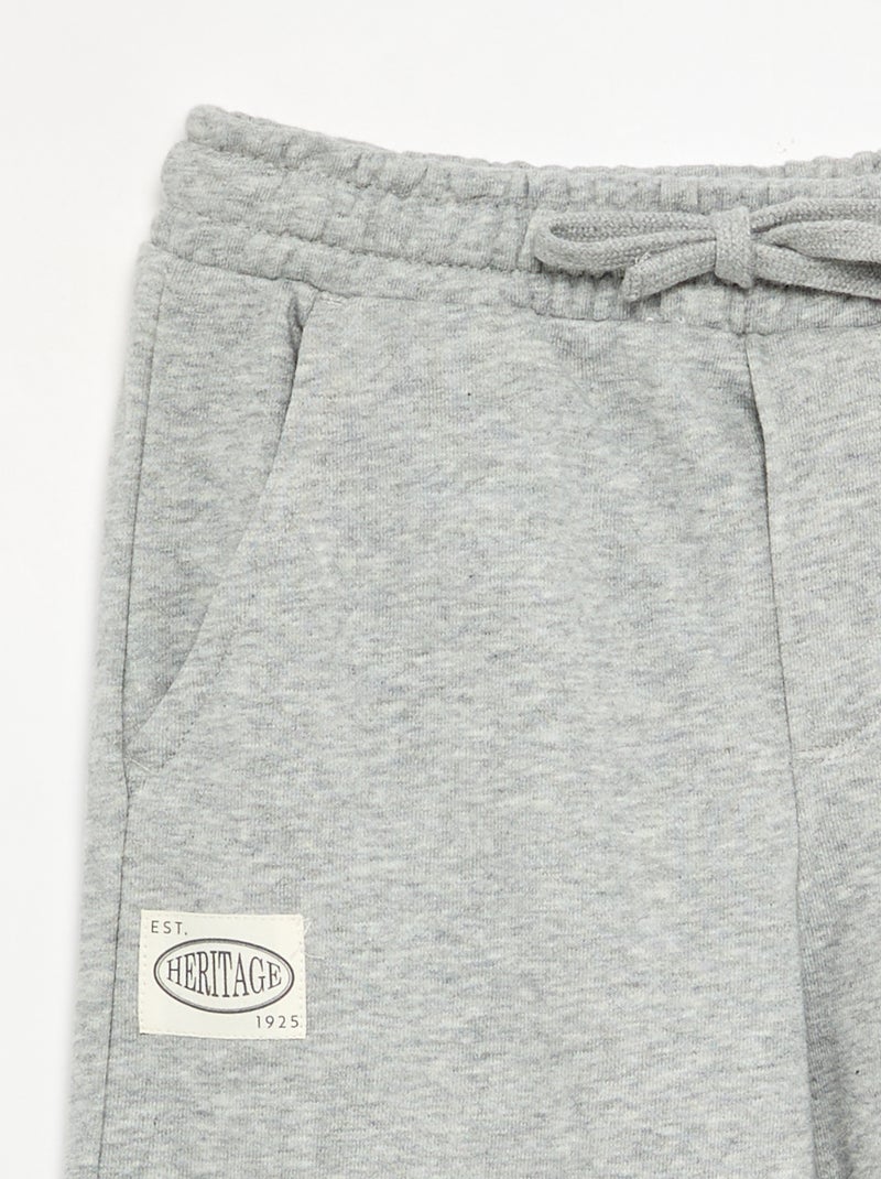 Pantalón de felpa - corte ajustado Gris - Kiabi