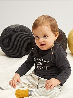 Pantalón de felpa a rayas - Kiabi