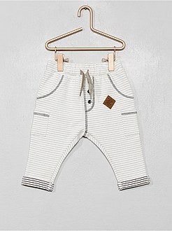 Pantalón de felpa a rayas - Kiabi