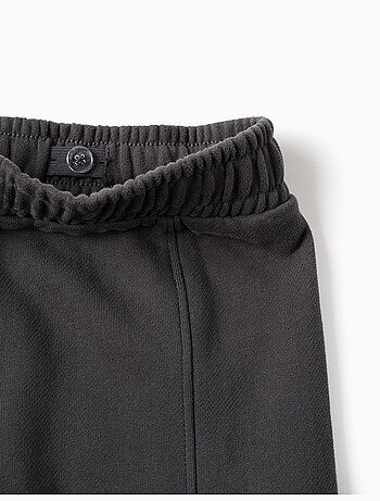 Pantalón de felpa de pierna ancha con bolsillos cargo