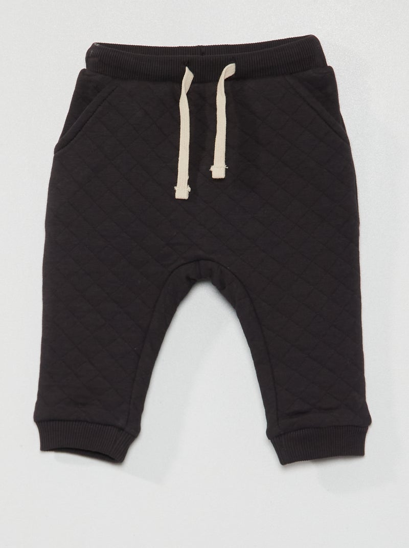 Pantalón de felpa gris oscuro - Kiabi