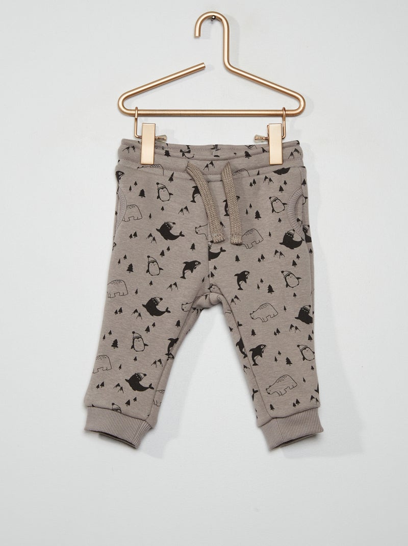Pantalón de felpa GRIS - Kiabi