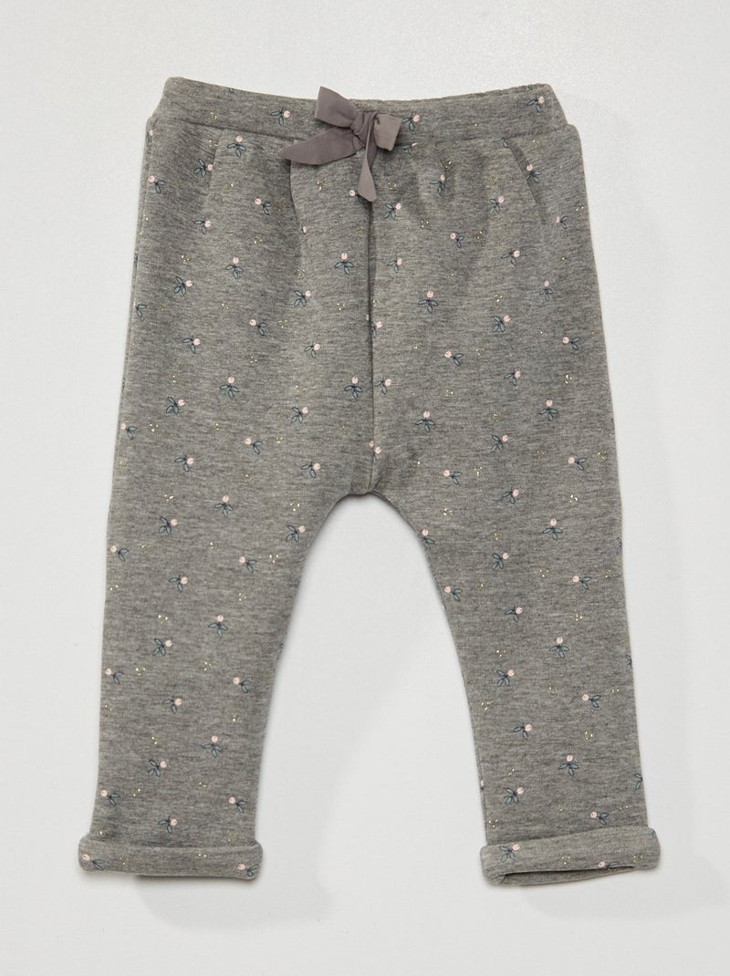 Pantalón de felpa GRIS - Kiabi