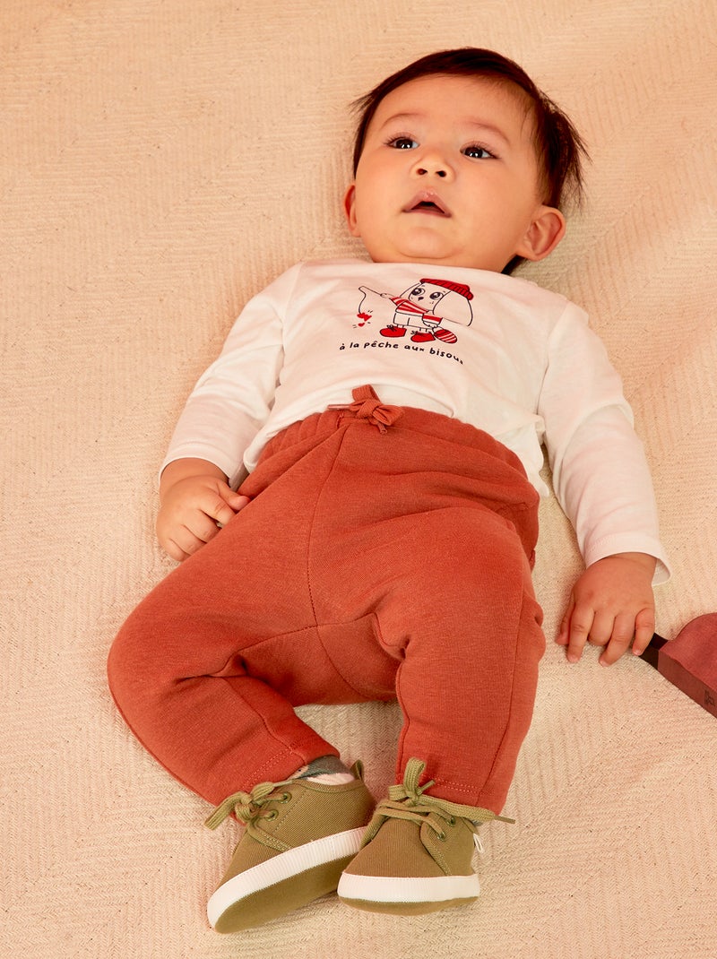 Pantalón de felpa NARANJA - Kiabi