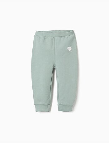 Pantalón de felpa perchado con estampado de corazón