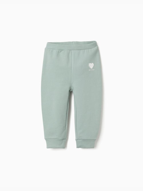 Pantalón de felpa perchado con estampado de corazón - Kiabi