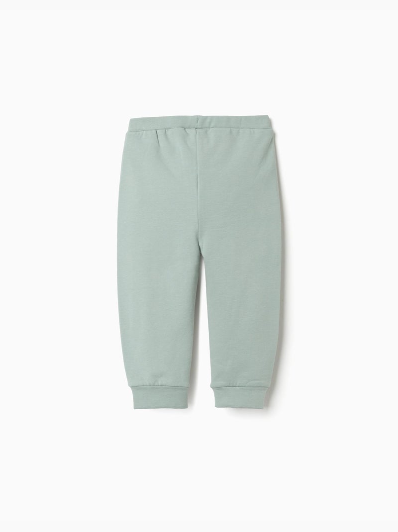 Pantalón de felpa perchado con estampado de corazón Verde - Kiabi