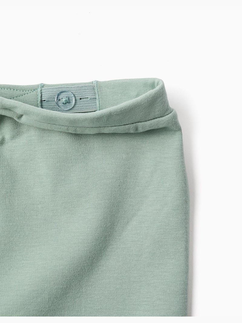 Pantalón de felpa perchado con estampado de corazón Verde - Kiabi