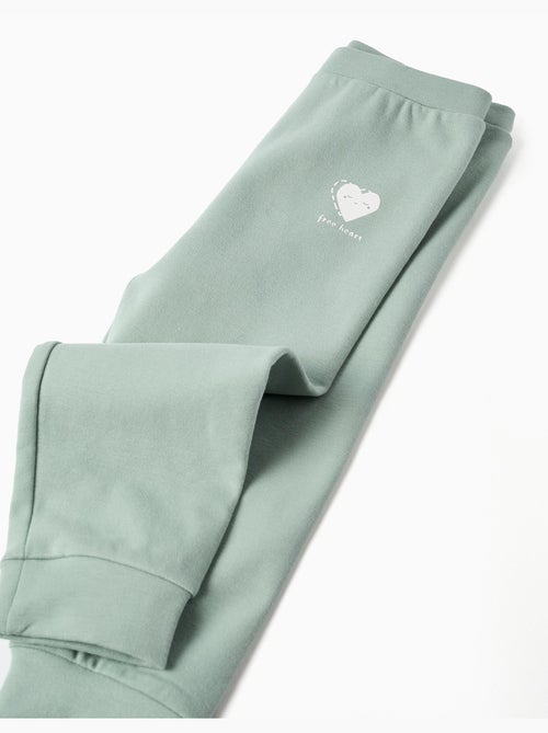 Pantalón de felpa perchado con estampado de corazón - Kiabi