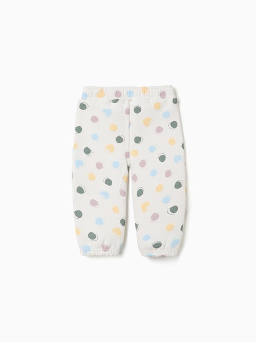 Pantalón de felpa perchado con estampado de lunares - Kiabi