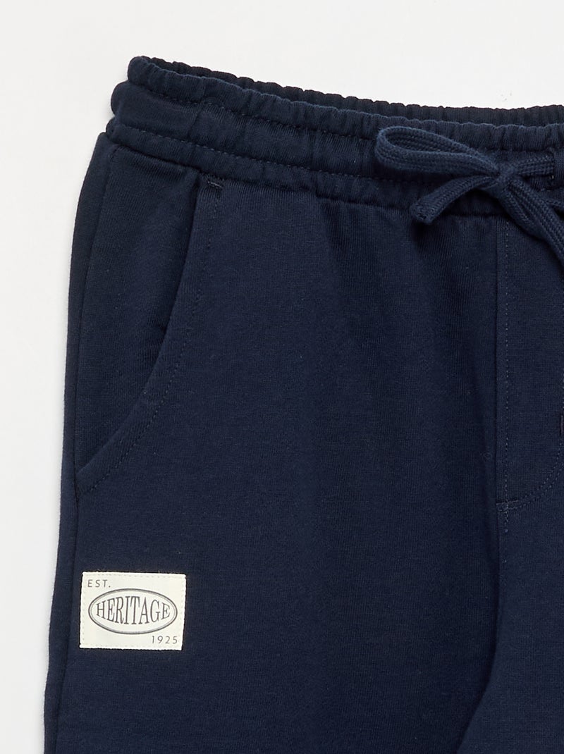 Pantalón de felpa sin cepillar con forma de globo Azul - Kiabi