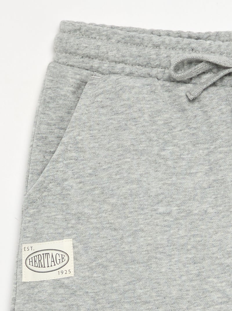 Pantalón de felpa sin cepillar con forma de globo Gris - Kiabi
