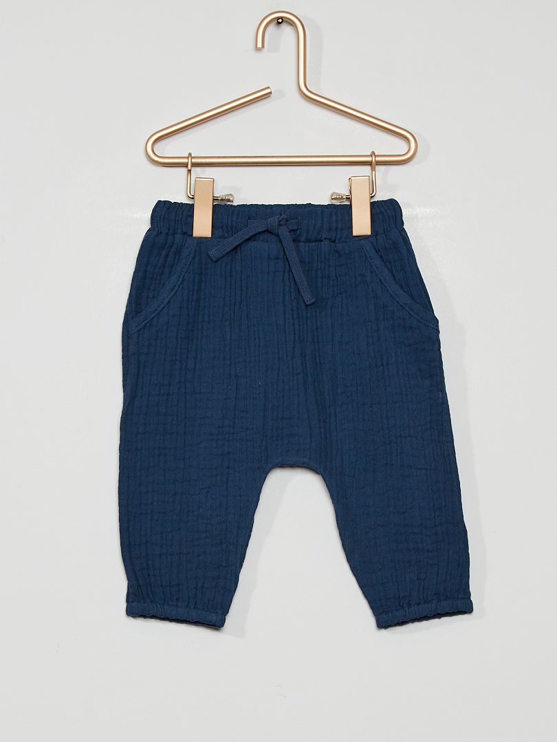 Pantalón de fieltro azul - Kiabi