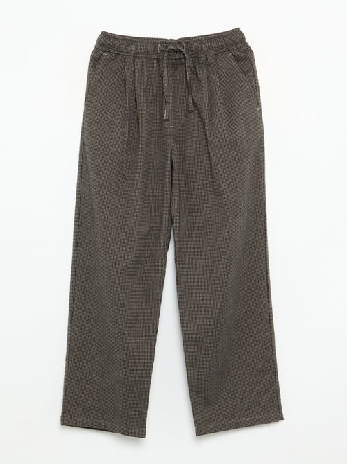Pantalón de franela a cuadros - Kiabi
