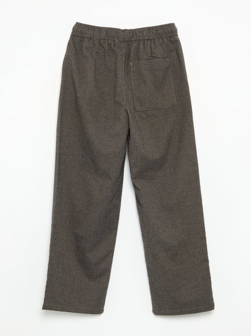 Pantalón de franela a cuadros - Kiabi