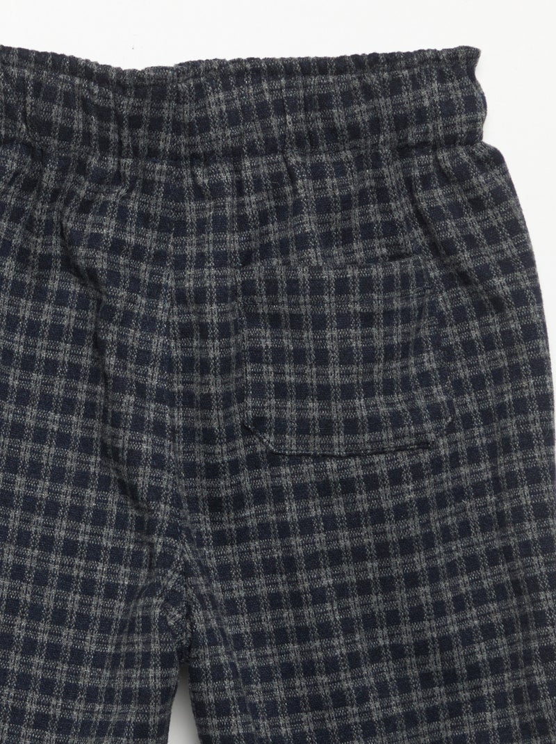 Pantalón de franela cepillada Azul - Kiabi