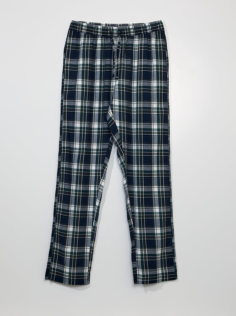 Pantalón de franela para estar en casa VERDE - Kiabi