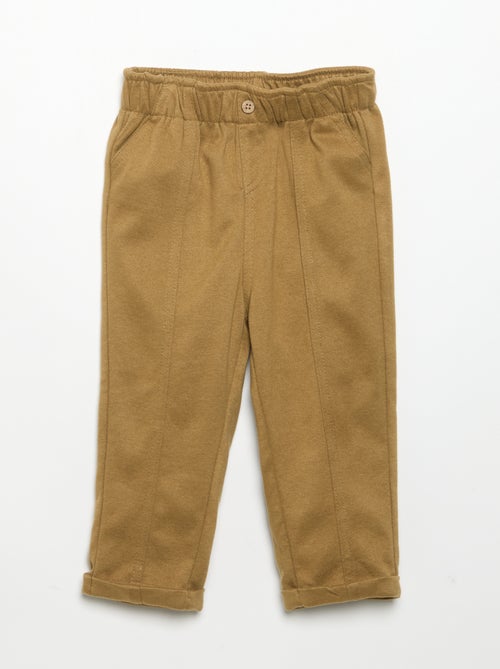 Pantalón de franela perchada - Kiabi