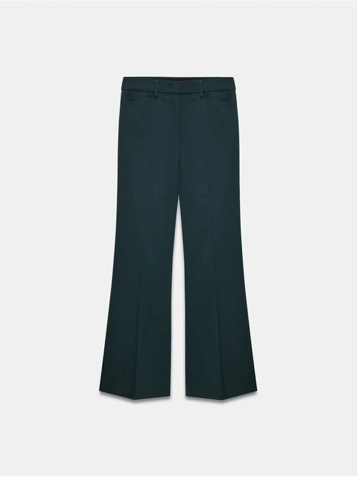 Pantalón de gabardina acampanado de tiro alto para mujer dilvin - Kiabi