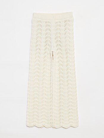 Pantalón de ganchillo con estampados