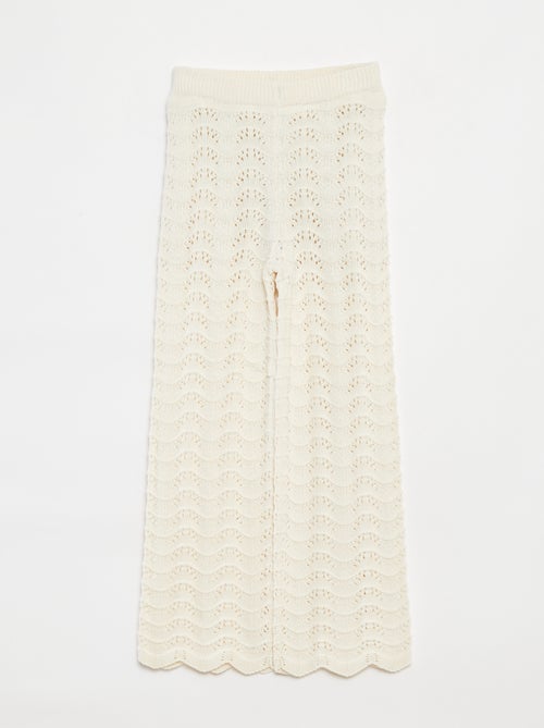 Pantalón de ganchillo con estampados - Kiabi